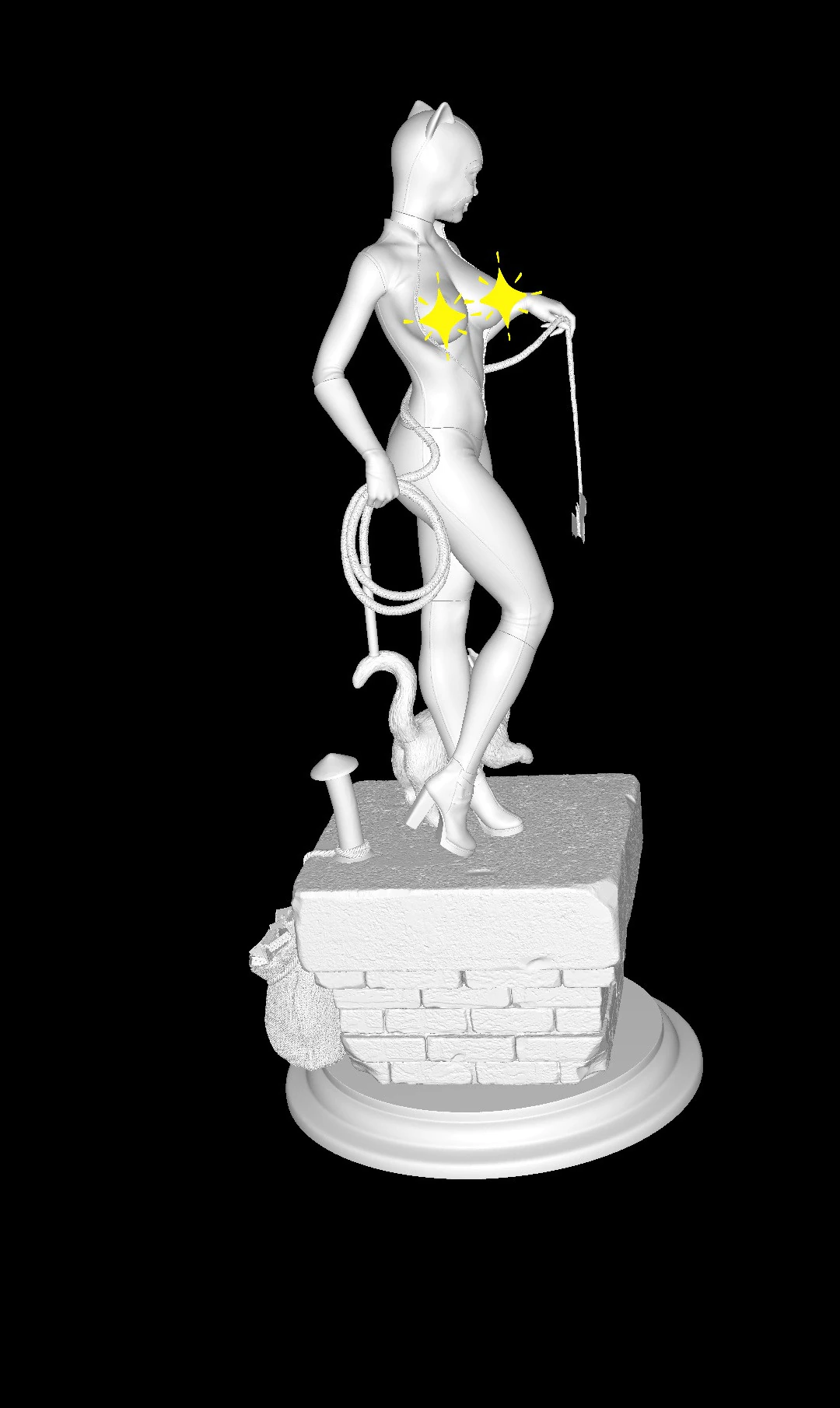 Catwoman 3D Print Model .c4d .max .obj .3ds .fbx .stl .blend 