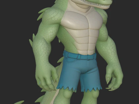 Крокодил 3D Принт Модель