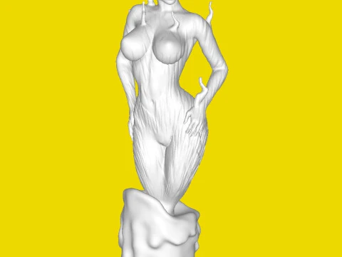 M&auml;dchenkerzenflamme 3D Druckmodell