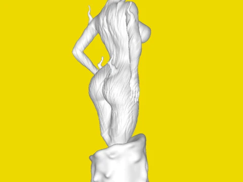 Girl candle flame 3D Print Model