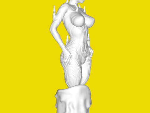 Girl candle flame 3D Print Model