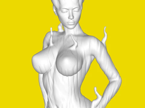 Girl candle flame 3D Print Model