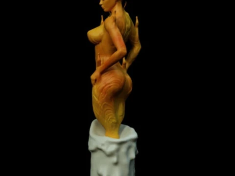 Girl candle flame 3D Print Model