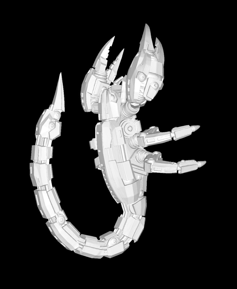 Scorpione 3D Print Model .c4d .max .obj .3ds .fbx .stl .blend 