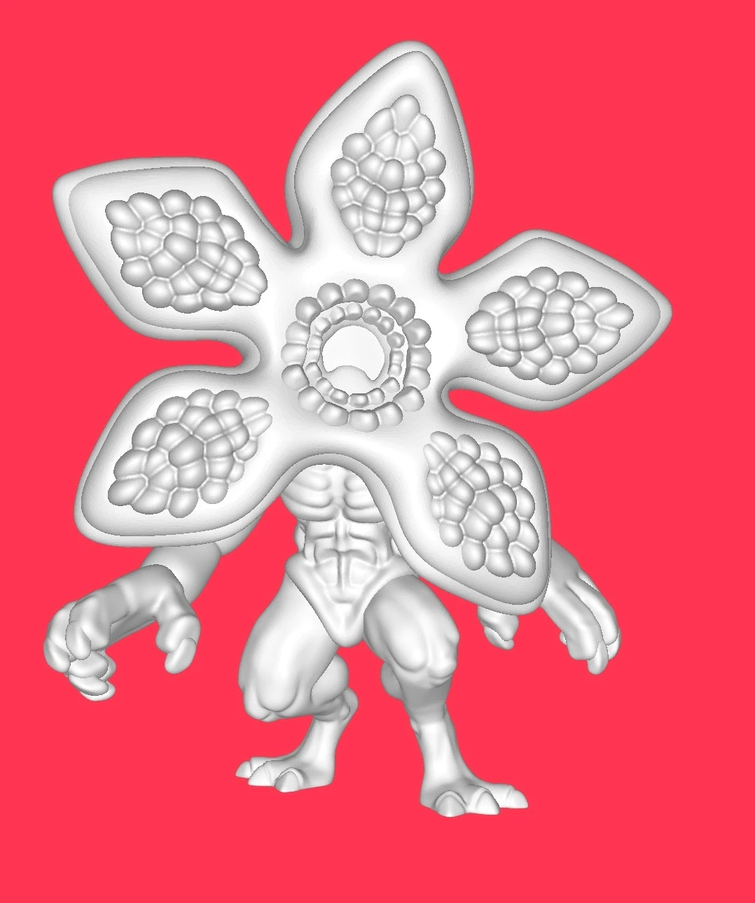Demogorgon 3D Print Model .c4d .max .obj .3ds .fbx .stl .blend 
