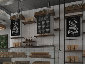 coffee house cafe 3D मॉडल