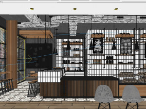 coffee house cafe 3D मॉडल
