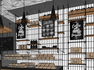 coffee house cafe 3D मॉडल