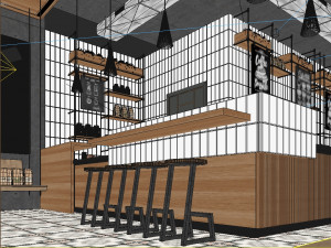 coffee house cafe 3D मॉडल
