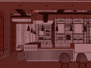 coffee house cafe 3D मॉडल