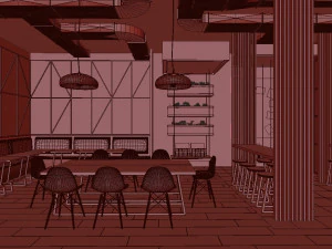 caffetteria Modello 3D