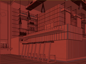 coffee house cafe 3D मॉडल
