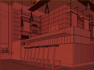 caffetteria Modello 3D