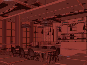 coffee house cafe 3D मॉडल