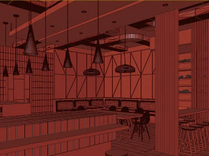 caffetteria Modello 3D