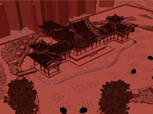 Byodo-in japanese temple 3D-Modell
