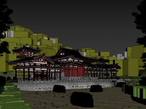 Byodo-in japanese temple 3D-Modell
