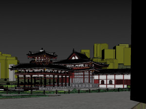 Byodo-in japanese temple 3D-Modell