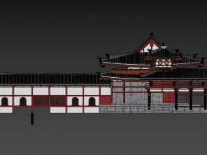 Byodo-in japanese temple 3D-Modell