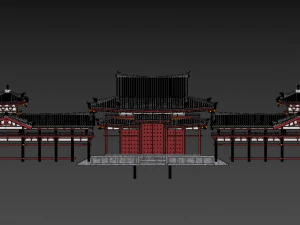 Byodo-in japanese temple 3D Model