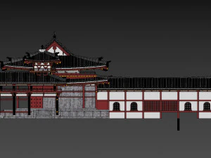 Byodo-in japanese temple 3D Model