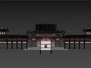 Byodo-in japanese temple 3D Model