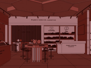 cosmetics store Modelo 3D