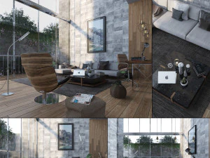 Wohnzimmer im New Yorker Stil 3D Modell