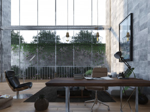 new york style livingroom 3D 模型