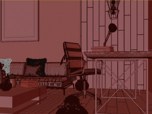 new york style livingroom 3D 模型