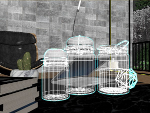new york style livingroom 3D 模型