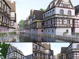 strasbourg la petite france 3Dモデル