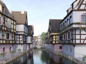 strasbourg la petite france 3D मॉडल