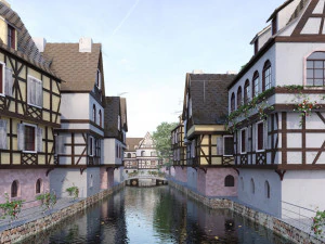 स्ट्रासबर्ग ला पेटिट फ़्रांस 3D मॉडल