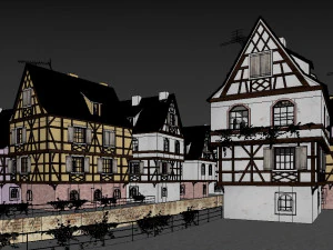 स्ट्रासबर्ग ला पेटिट फ़्रांस 3D मॉडल