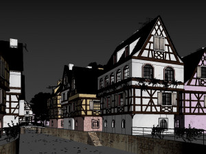 strasbourg la petite france 3D मॉडल