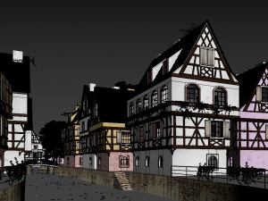 स्ट्रासबर्ग ला पेटिट फ़्रांस 3D मॉडल