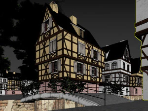 स्ट्रासबर्ग ला पेटिट फ़्रांस 3D मॉडल