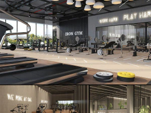 palestra del centro fitness Modello 3D