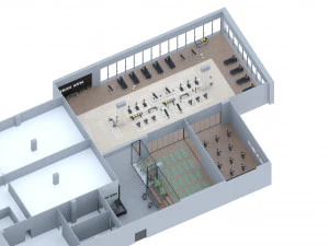fitness center gym 3D Model