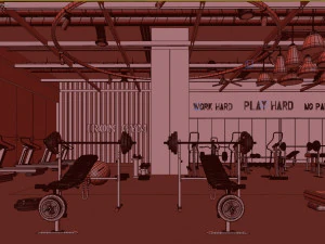 fitness center gym 3D Model