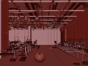 fitness center gym 3D Model
