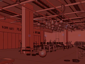 fitness center gym 3D Model