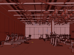 fitness center gym 3D Модель