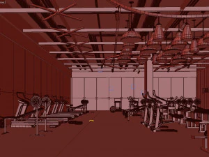fitness center gym 3D Model
