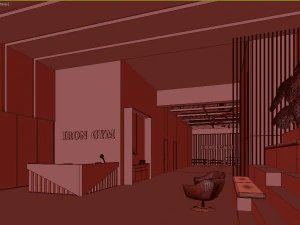 fitness center gym 3D Model