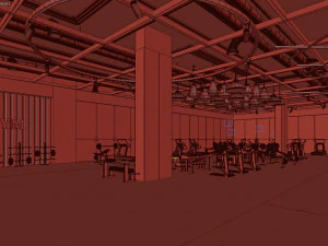 fitness center gym 3D Model