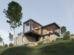 long horizontals house 3D Model