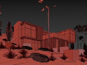 long horizontals house 3D Model