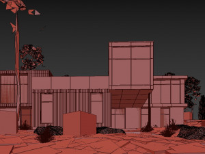 long horizontals house 3D Model